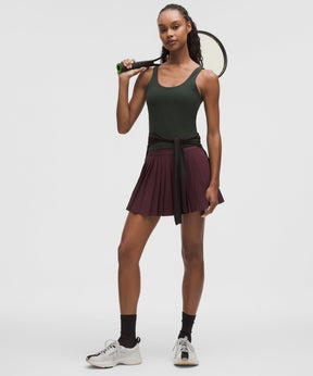 High-Rise Pleated Tennis Skirt