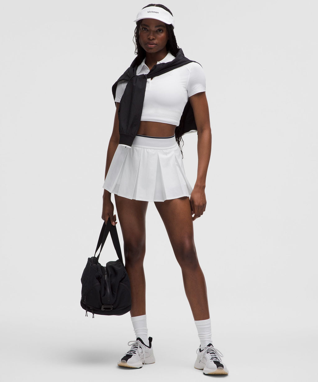 Box-Pleat High-Rise Tennis Skirt