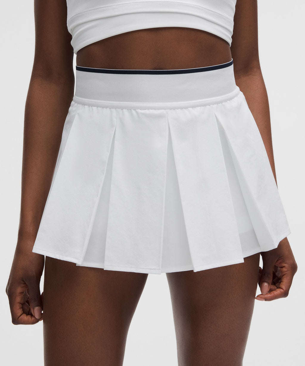 Box-Pleat High-Rise Tennis Skirt