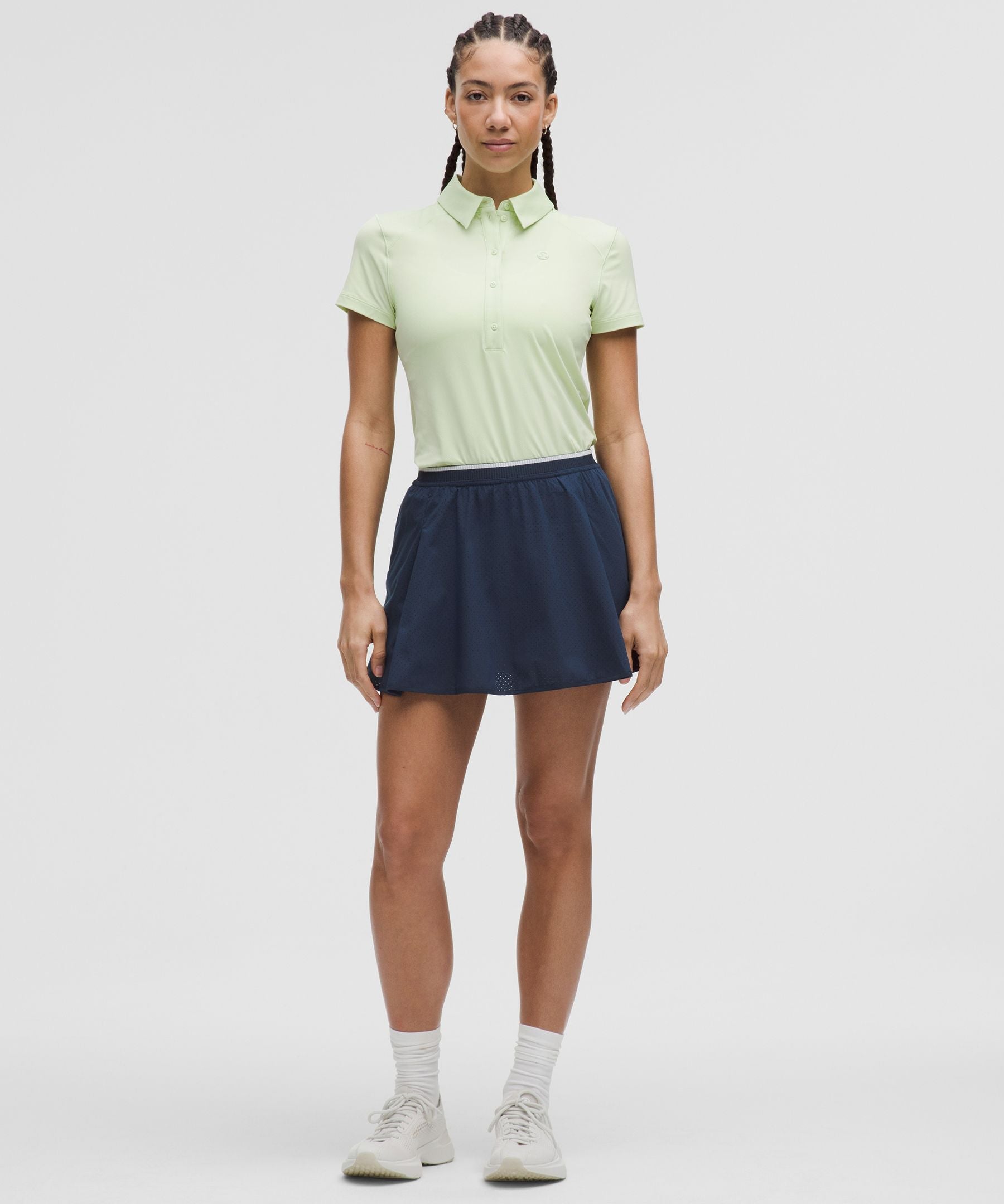 Perforated Narrow Waistband Tennis Skirt