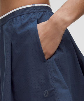 Perforated Narrow Waistband Tennis Skirt