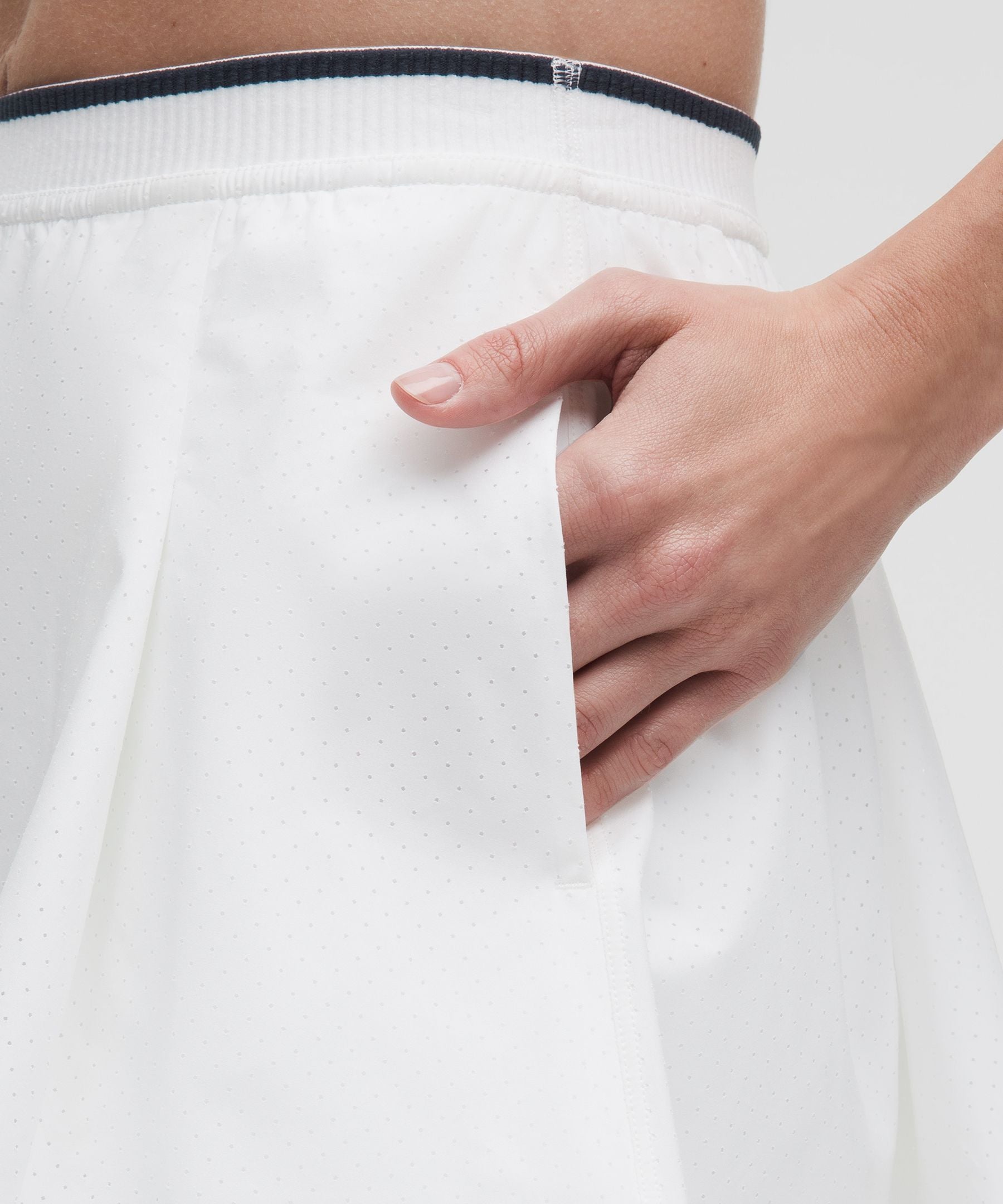 Perforated Narrow Waistband Tennis Skirt