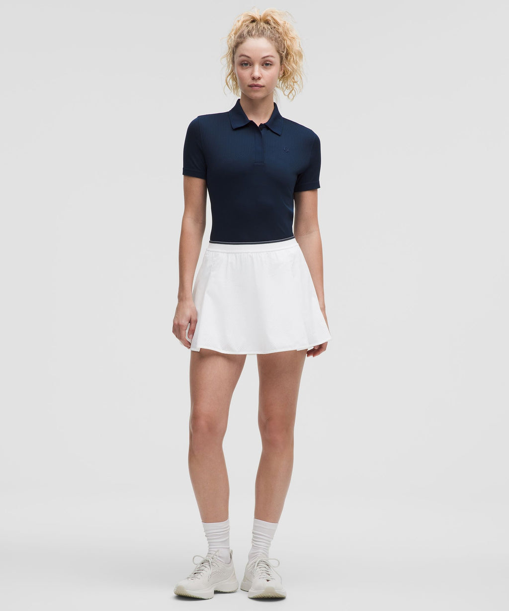 Perforated Narrow Waistband Tennis Skirt