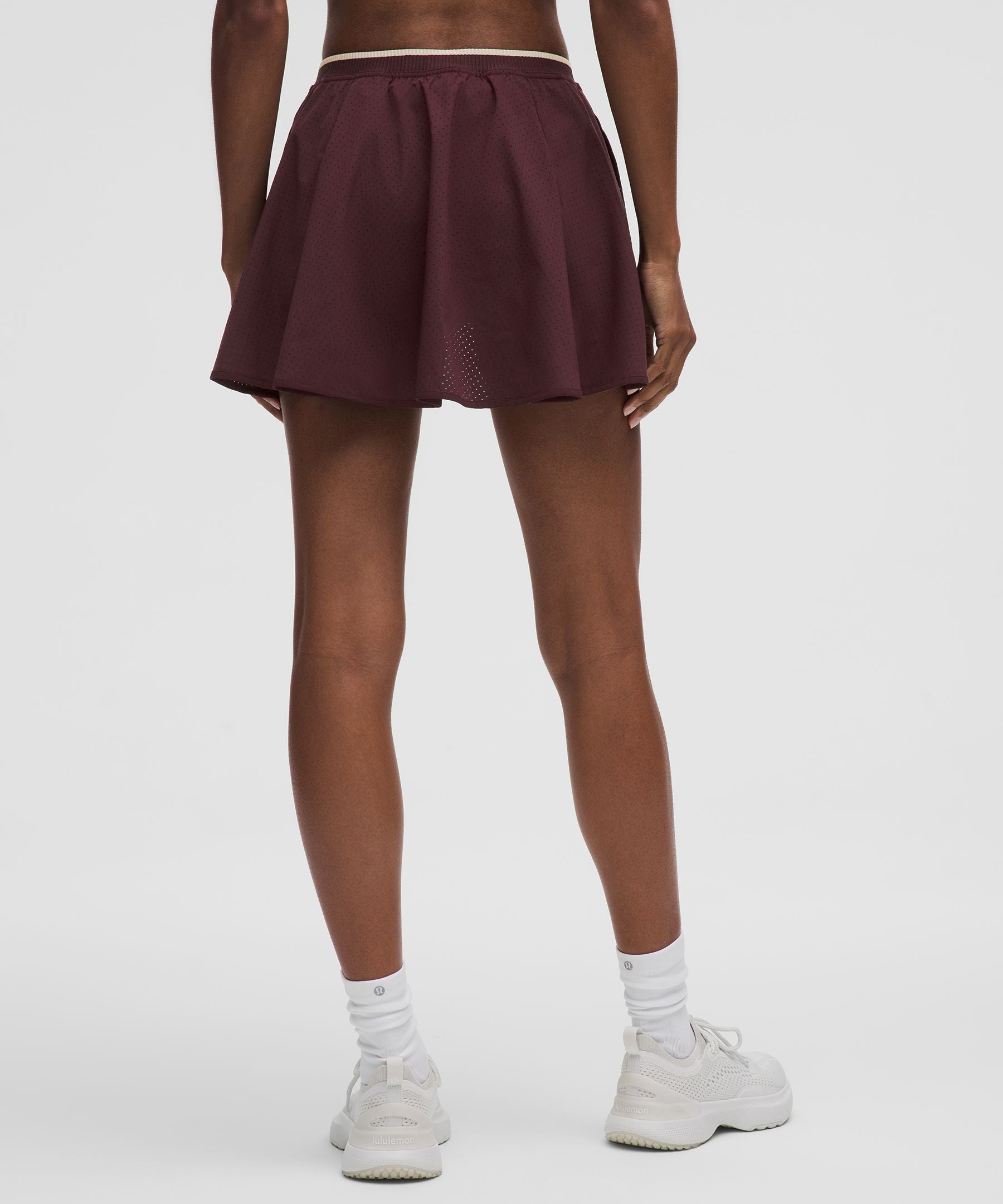 Perforated Narrow Waistband Tennis Skirt