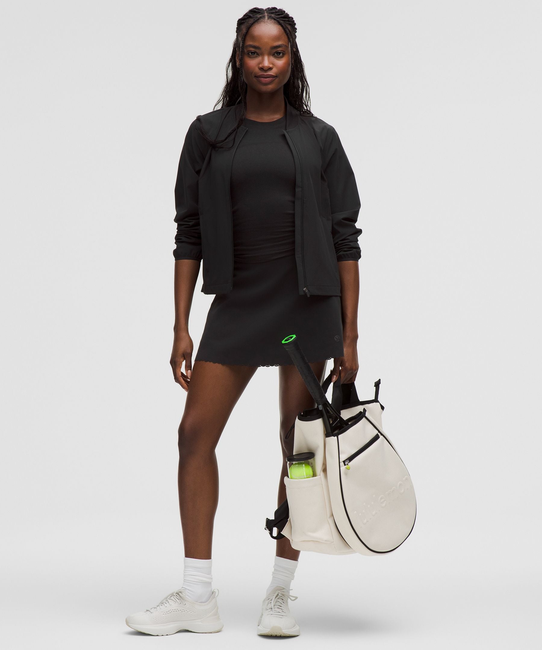 Scallop-Hem High-Rise Tennis Skirt