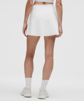 Scallop-Hem High-Rise Tennis Skirt