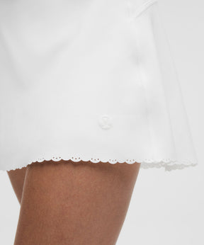 Scallop-Hem High-Rise Tennis Skirt
