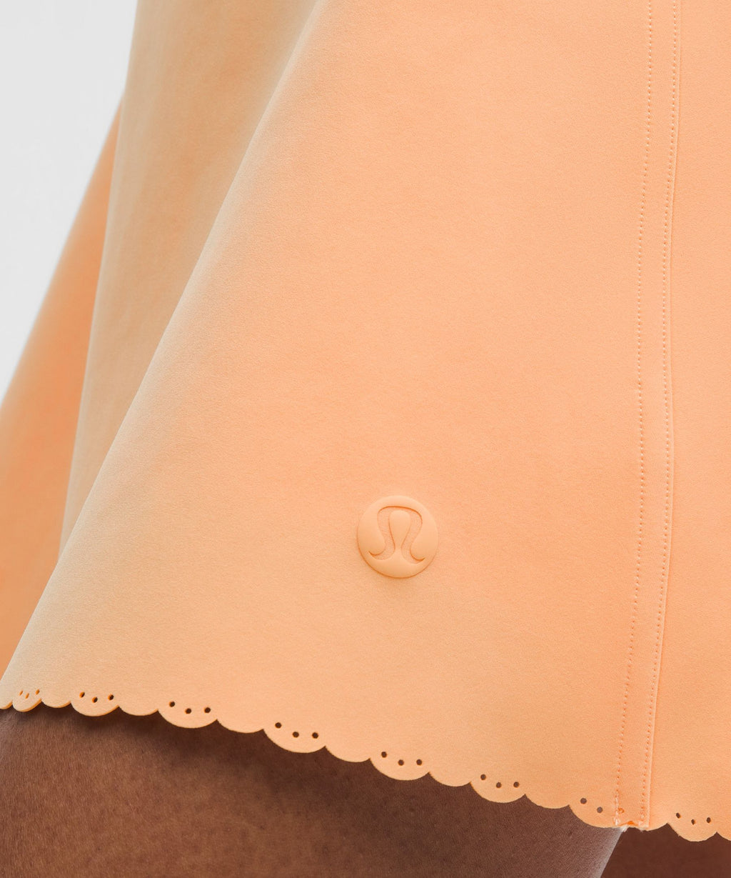 Scallop-Hem High-Rise Tennis Skirt