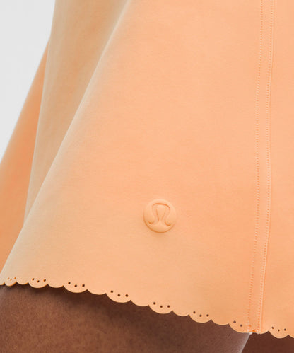 Scallop-Hem High-Rise Tennis Skirt