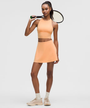Scallop-Hem High-Rise Tennis Skirt