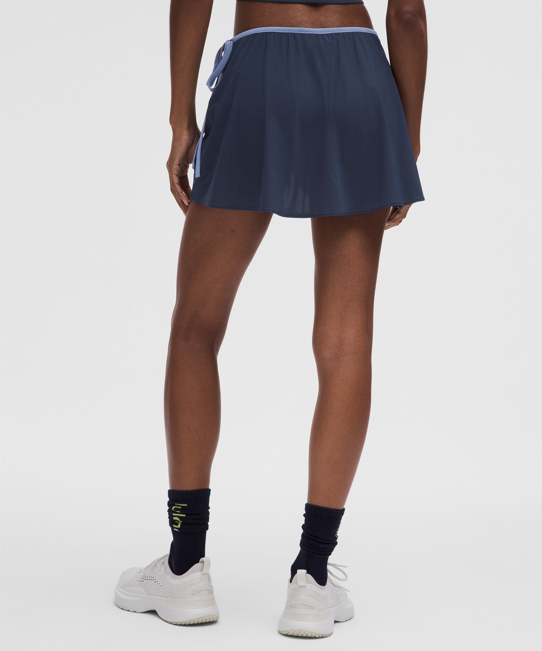 Wrap-Front Mid-Rise Tennis Skirt
