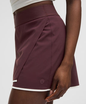 Lightweight Wrap-Front Tennis Skirt