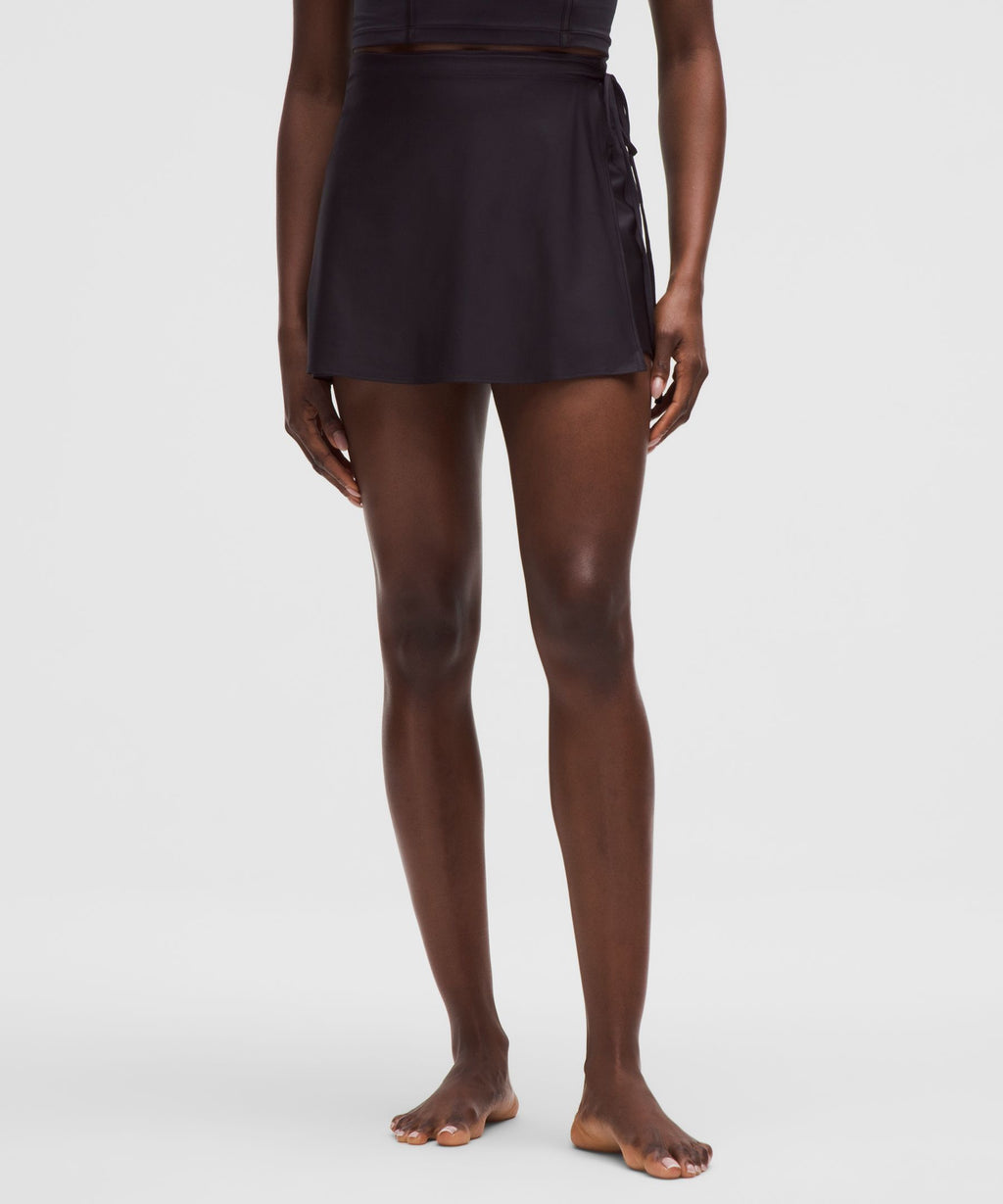 Satin Ballet High-Rise Wrap Skirt