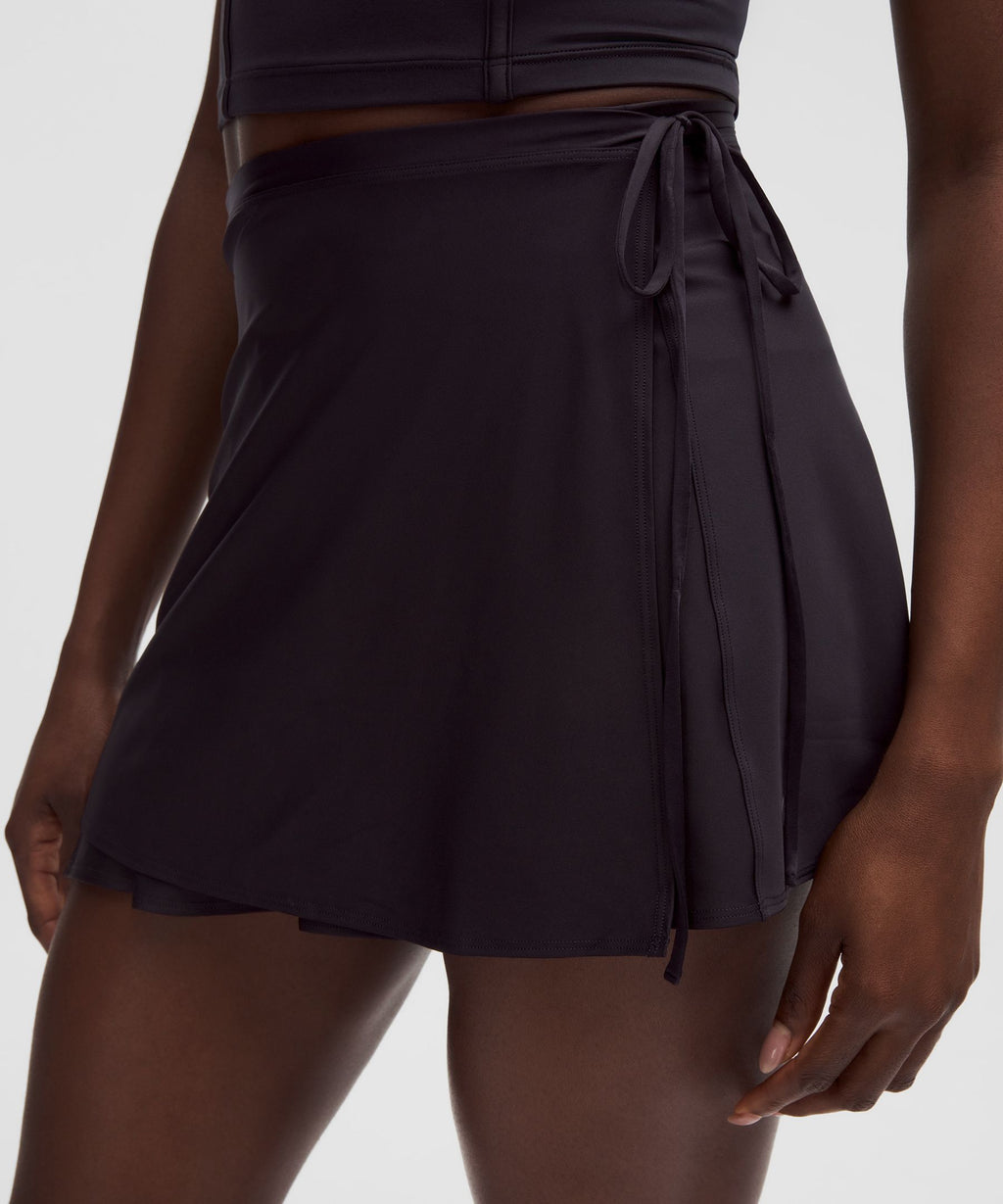 Satin Ballet High-Rise Wrap Skirt
