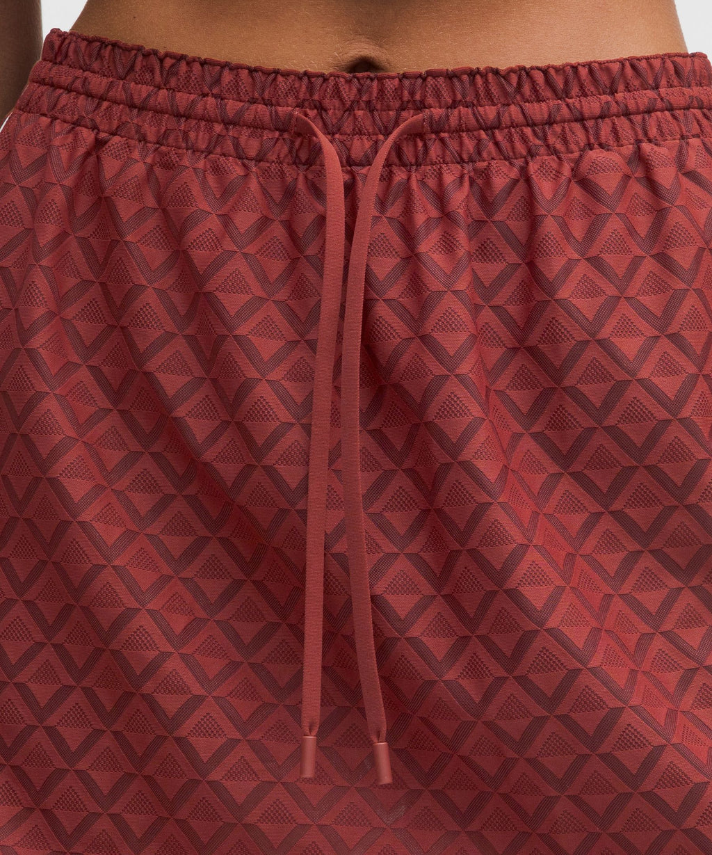 Textured Mesh High-Rise Tennis Skirt