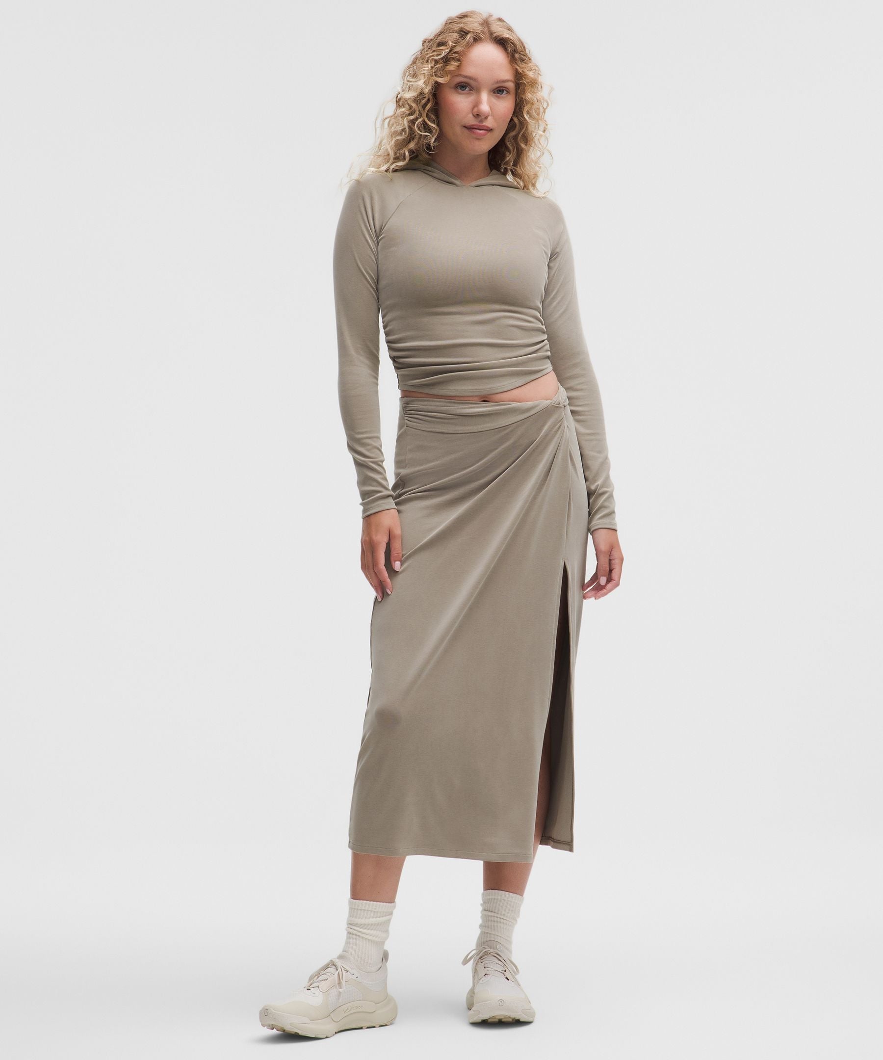 Drapey Softstreme Midi Skirt