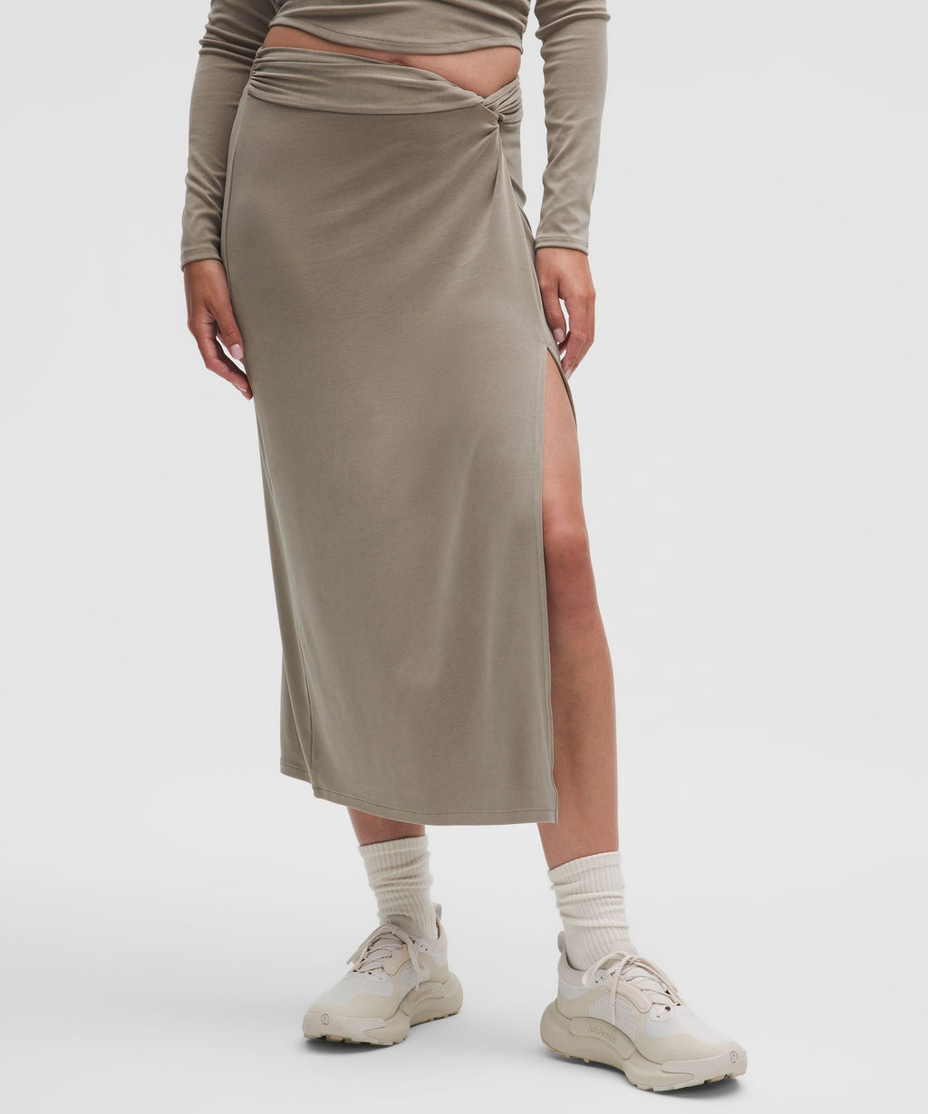 Drapey Softstreme Midi Skirt