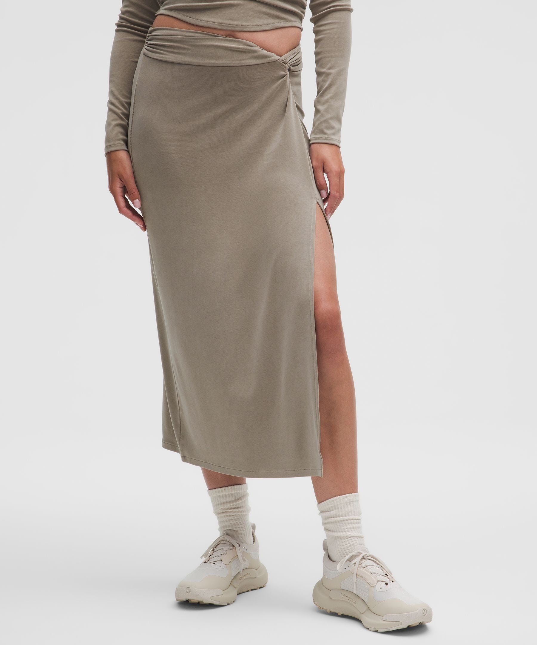 Drapey Softstreme Midi Skirt