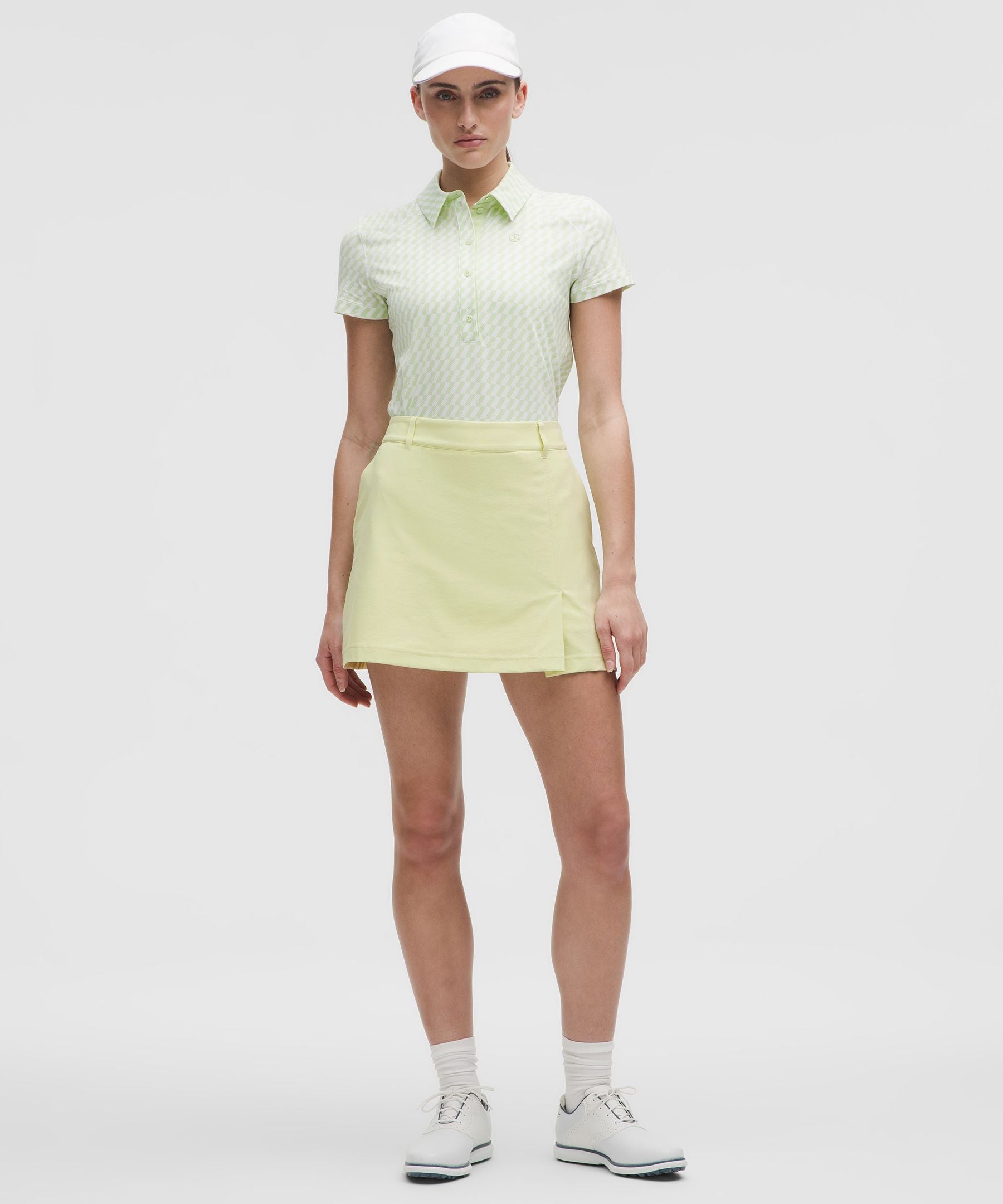 Stretch Twill Front Pleat Golf Skirt