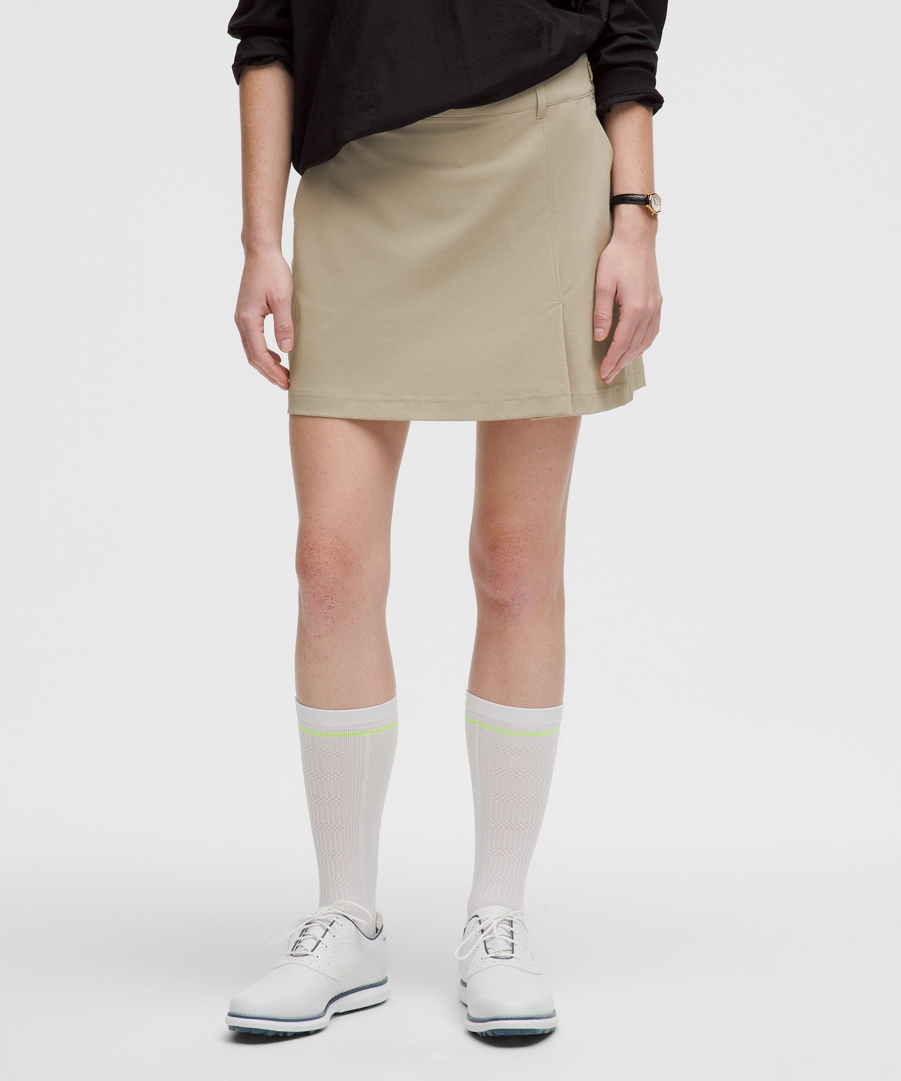 Stretch Twill Front Pleat Golf Skirt
