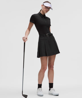 Box-Pleat High-Rise Golf Skirt