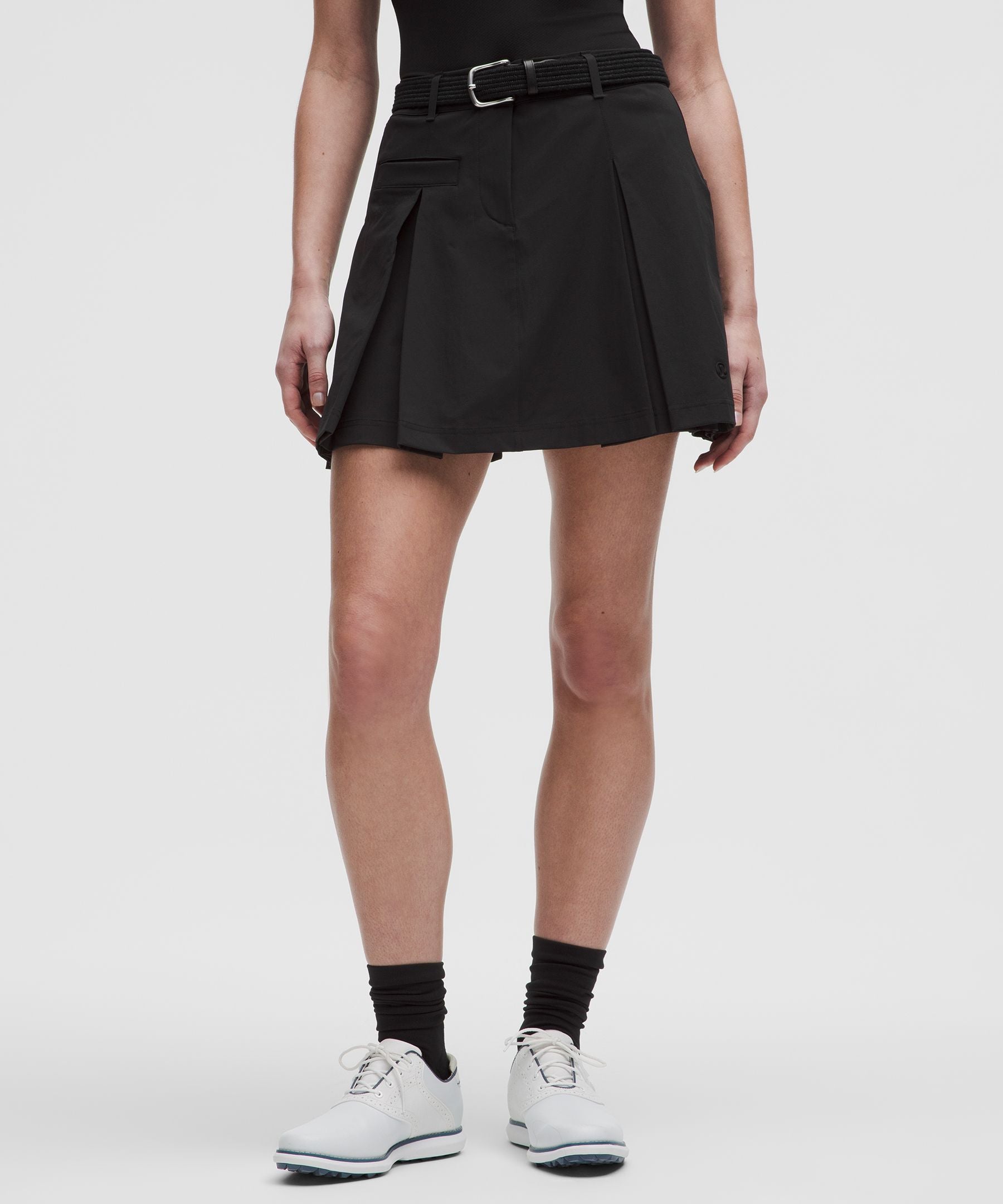 Box-Pleat High-Rise Golf Skirt