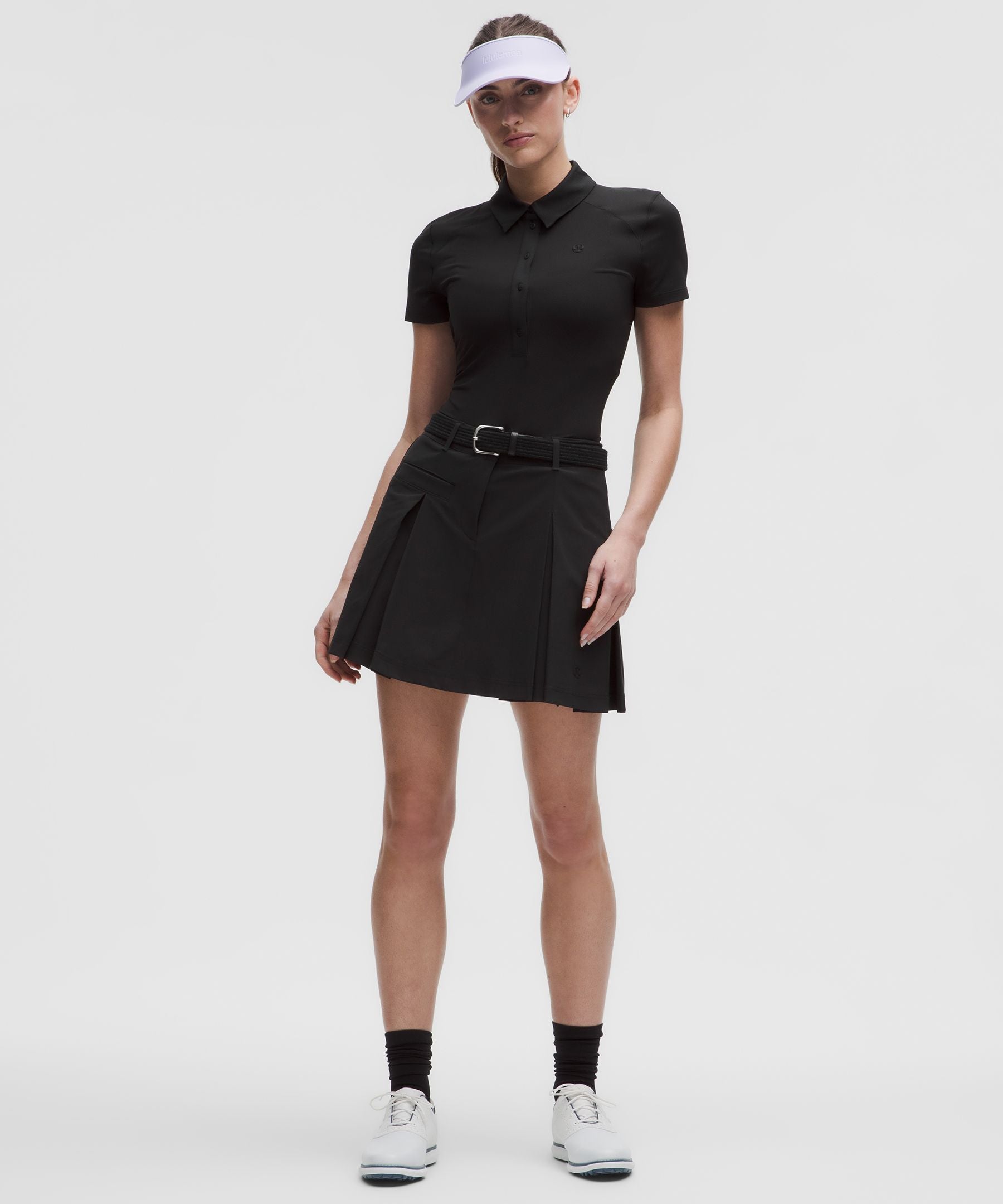 Box-Pleat High-Rise Golf Skirt