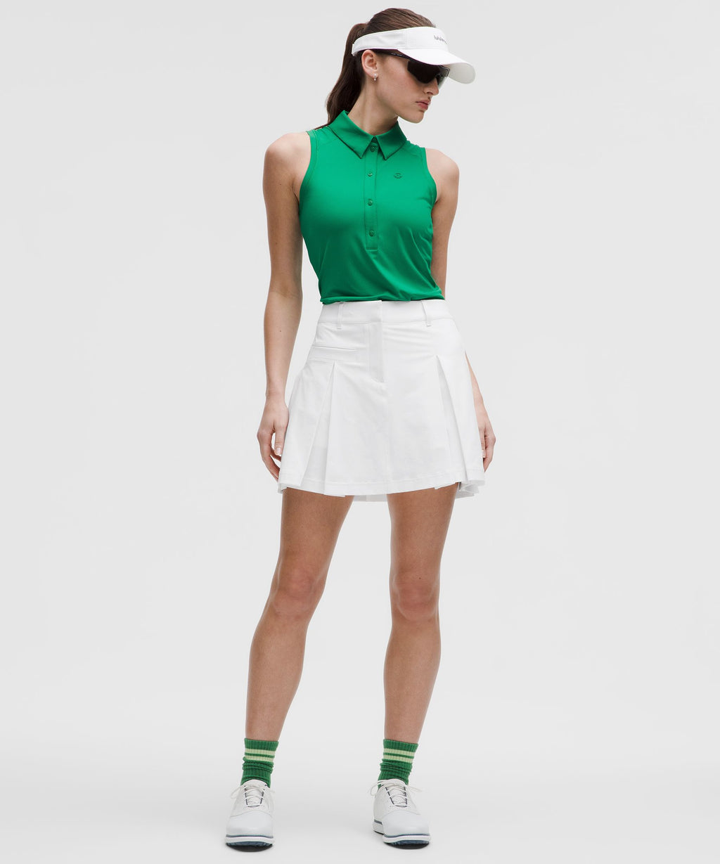 Box-Pleat High-Rise Golf Skirt