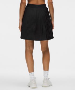 Pleated High-Rise Knee-Length Tennis Skirt