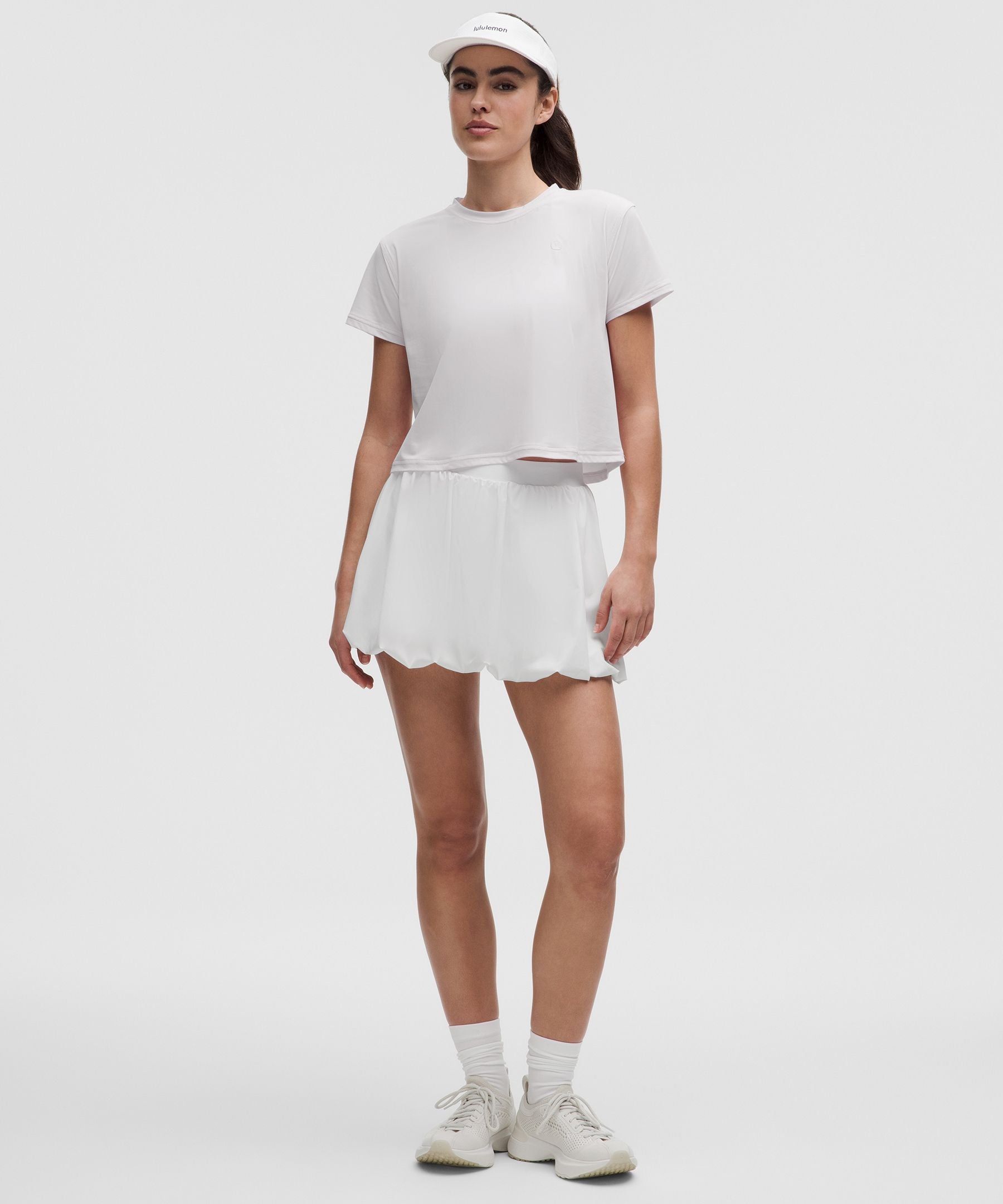 Bubble-Hem High-Rise Skirt