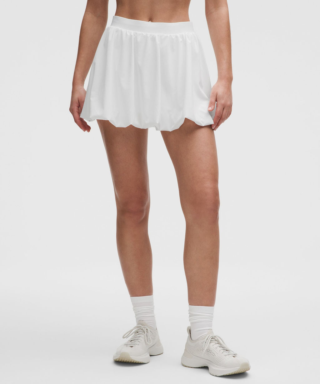 Bubble-Hem High-Rise Skirt