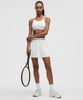 Logo-Waist Micro-Pleat Mid-Rise Tennis Skirt *Long