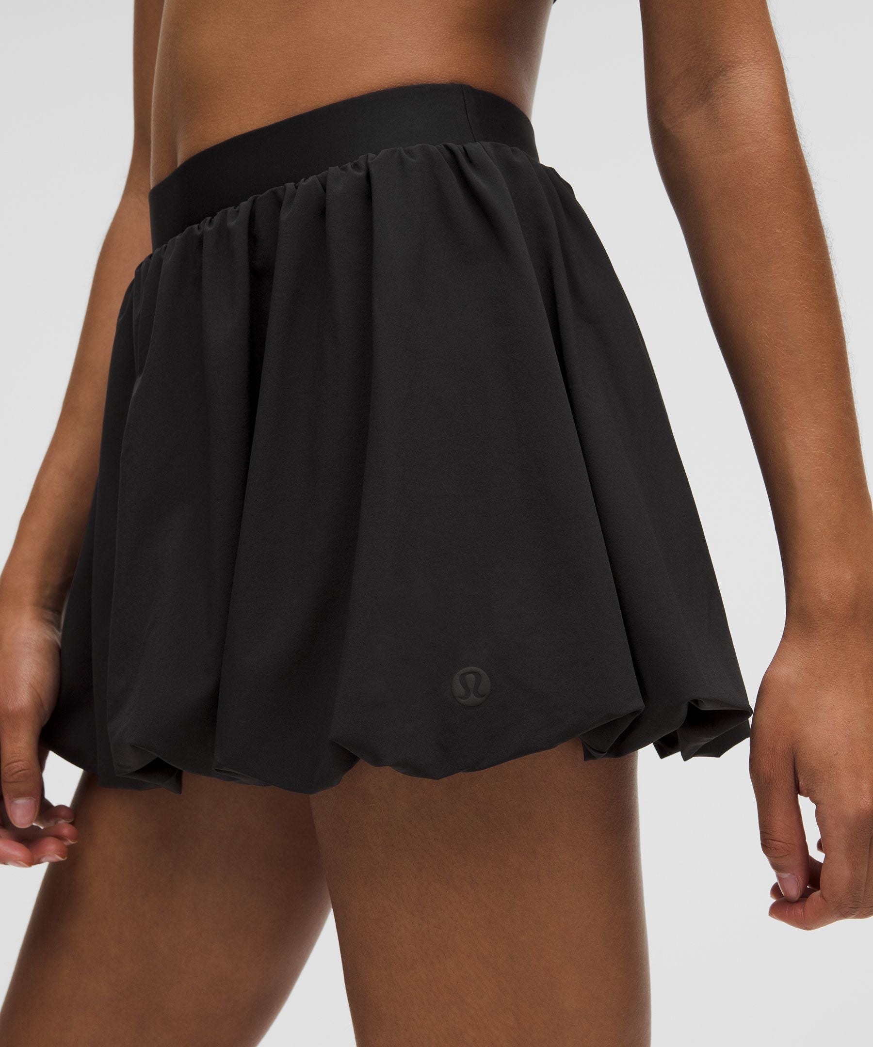 Bubble-Hem High-Rise Skirt