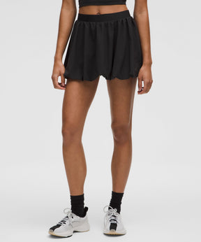Bubble-Hem High-Rise Skirt