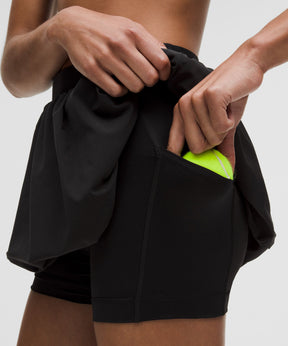 Bubble-Hem High-Rise Skirt