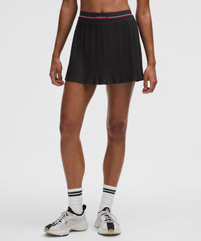 Logo-Waist Micro-Pleat Mid-Rise Tennis Skirt *Long