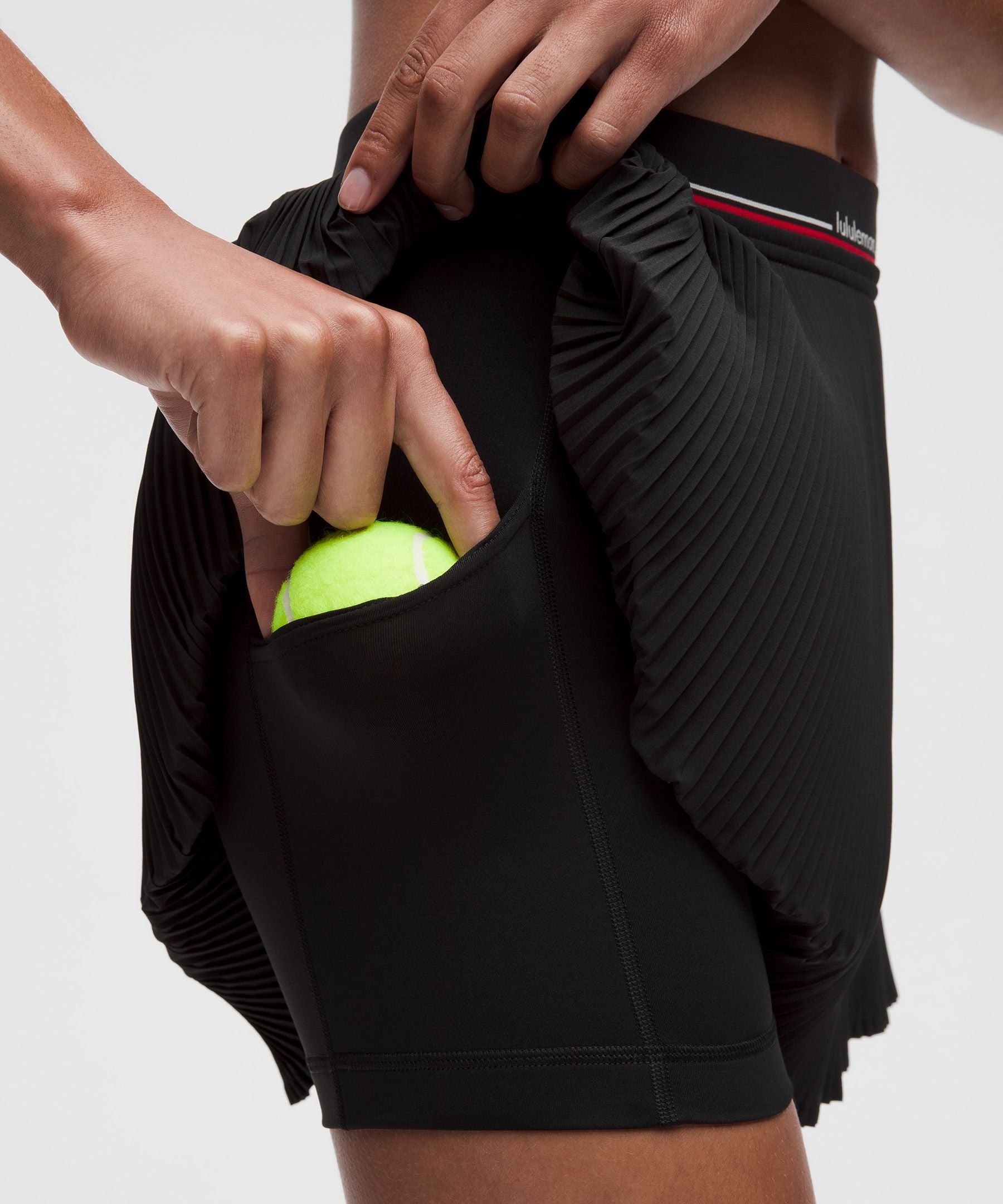 Logo-Waist Micro-Pleat Mid-Rise Tennis Skirt *Long