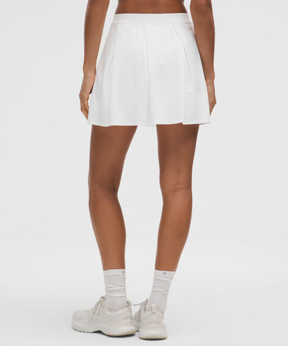 Angled-Pleat High-Rise Tennis Skirt