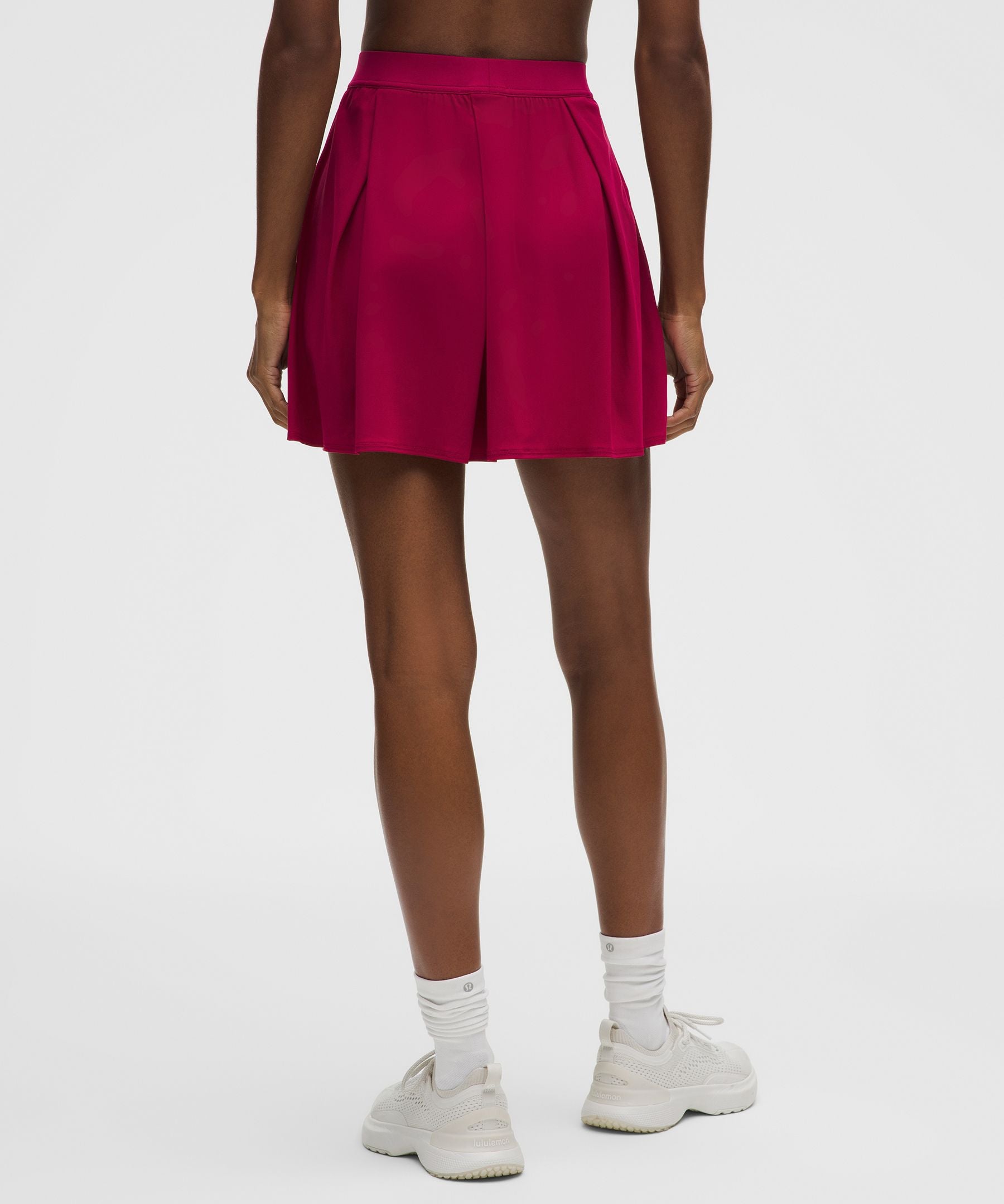Angled-Pleat High-Rise Tennis Skirt