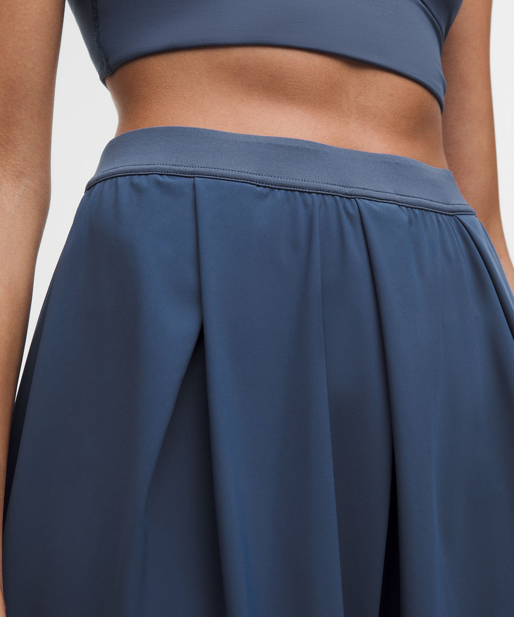 Angled-Pleat High-Rise Tennis Skirt