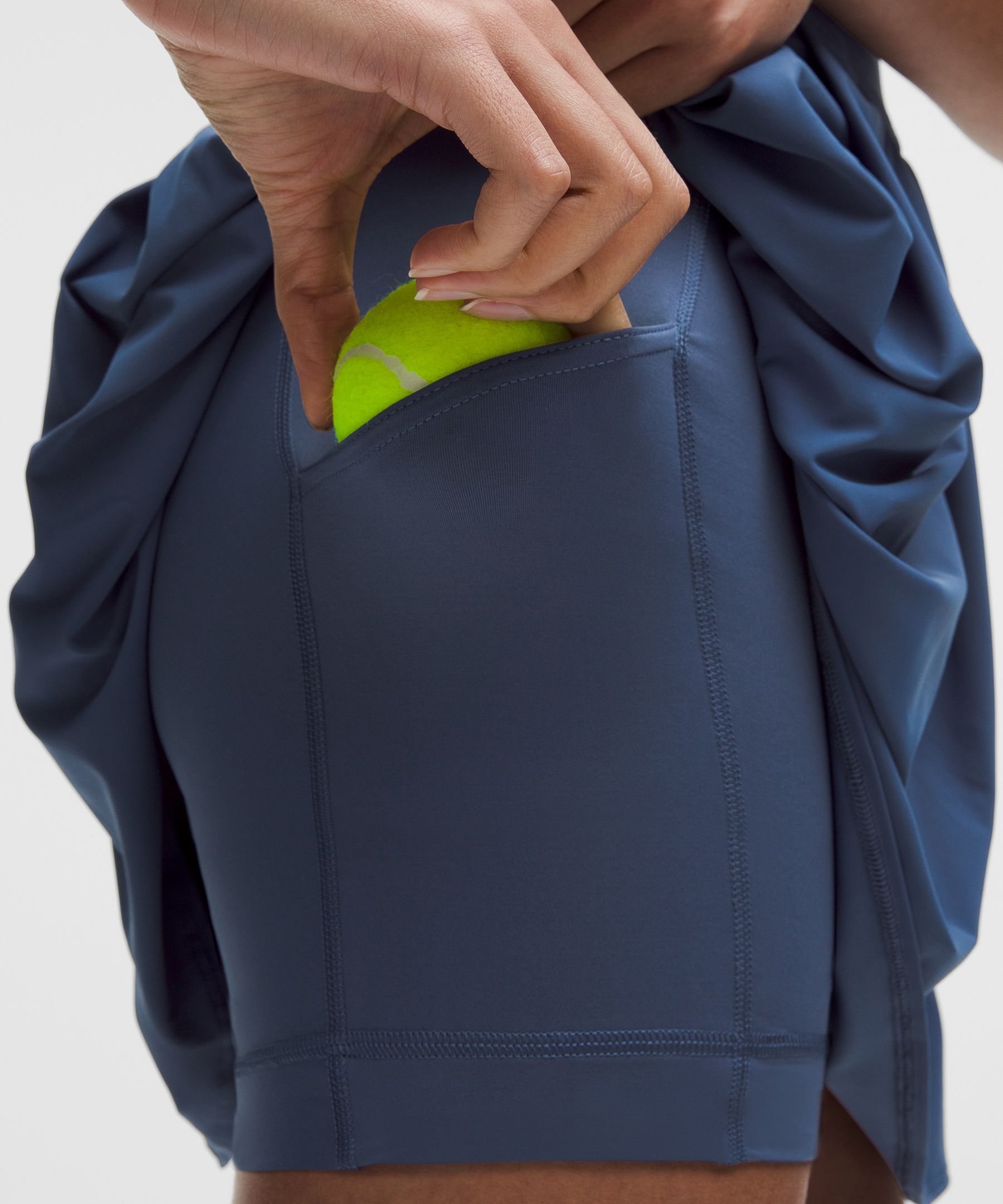 Angled-Pleat High-Rise Tennis Skirt