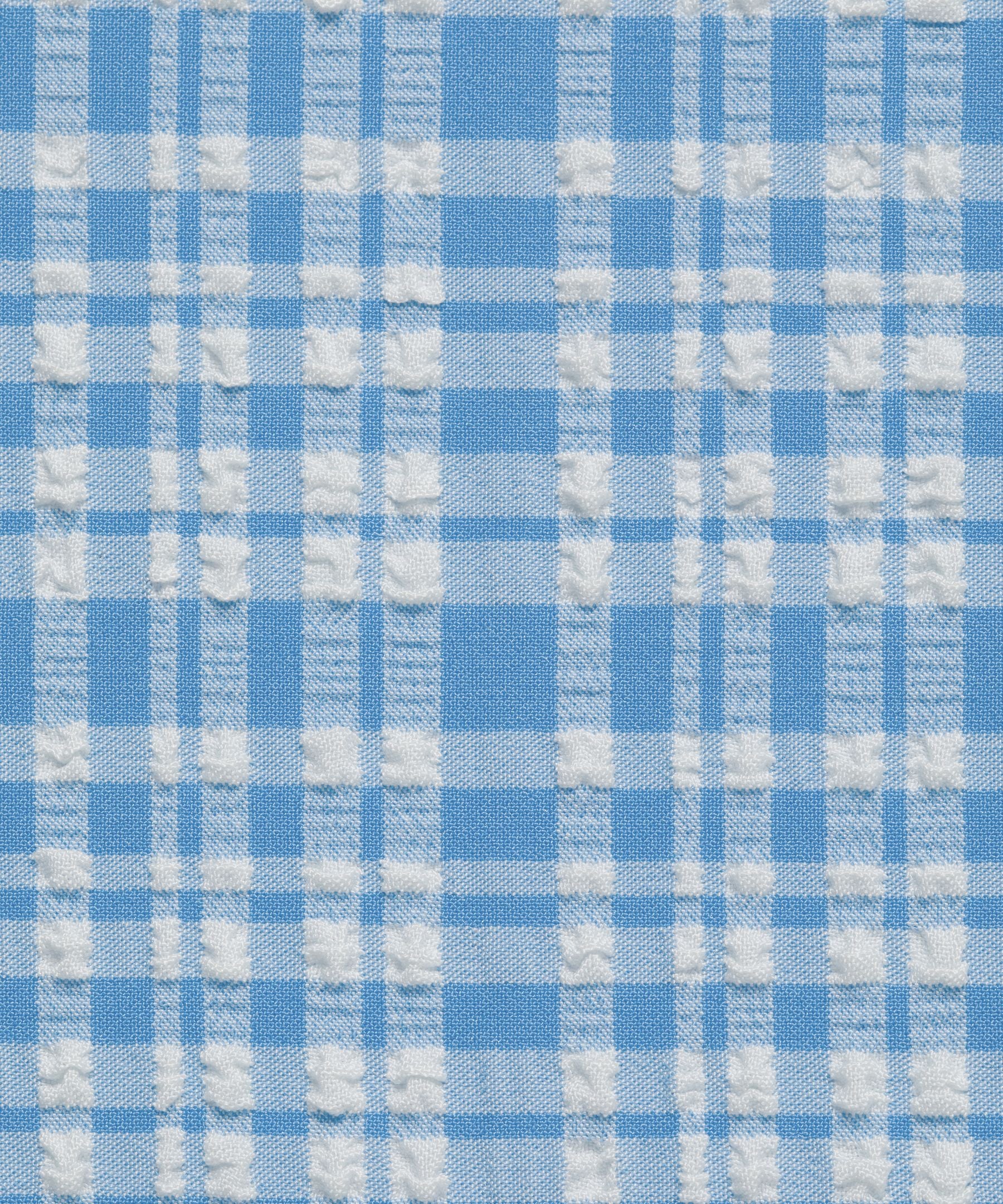 Women's Seersucker Check Wide-Brim Hat