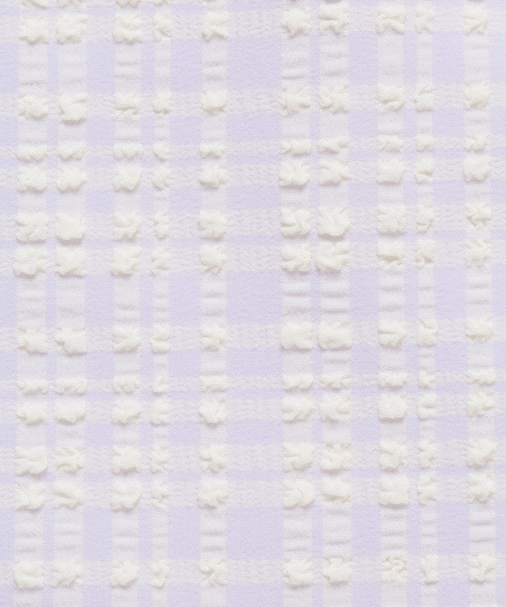 Women's Seersucker Check Wide-Brim Hat