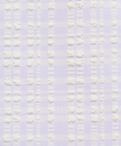 Women's Seersucker Check Wide-Brim Hat