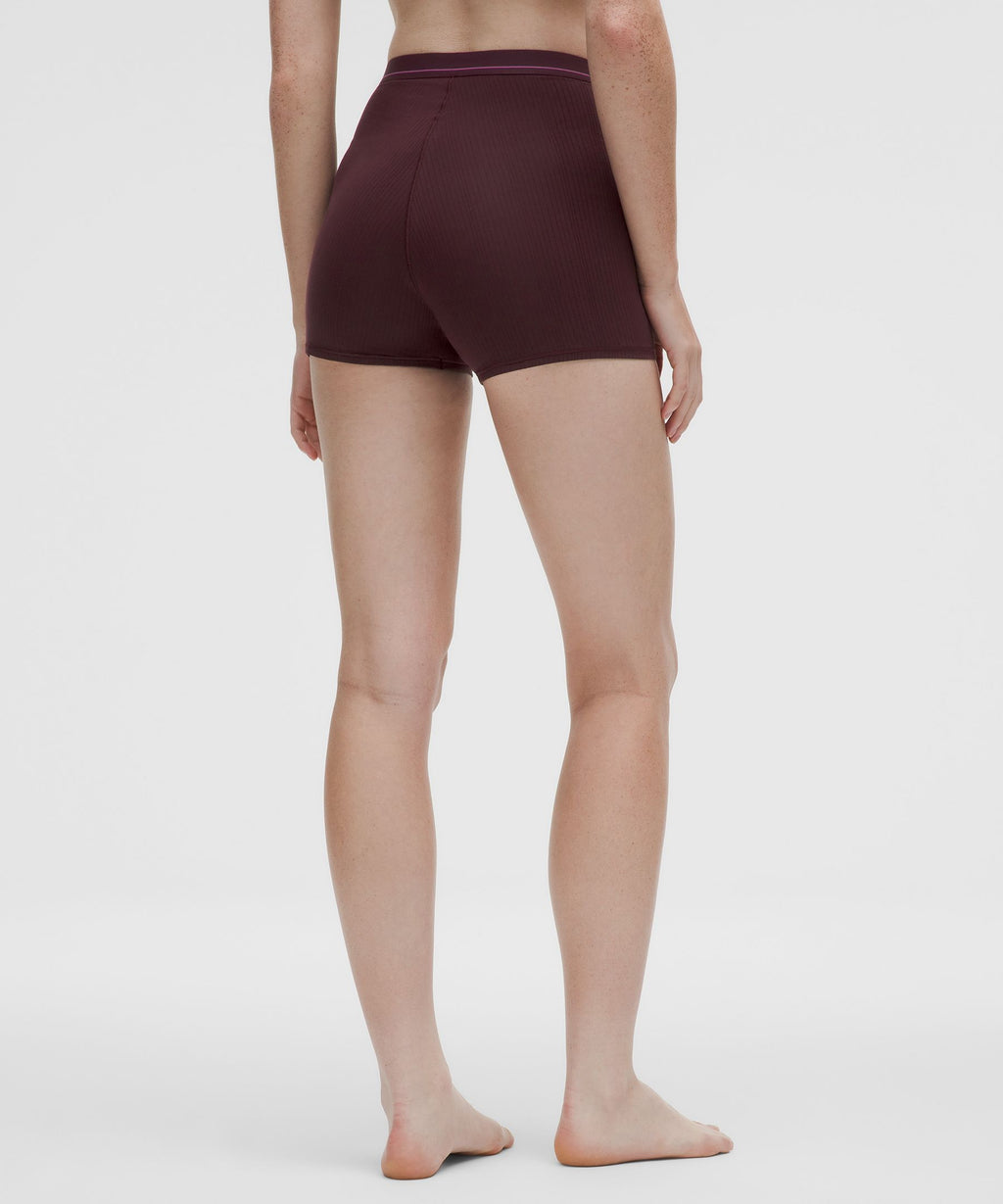 Stretch Cotton Ribbed Logo Super-High-Rise Shortie Underwear