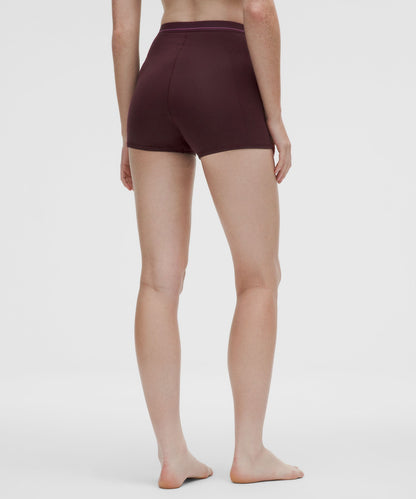 Stretch Cotton Ribbed Logo Super-High-Rise Shortie Underwear