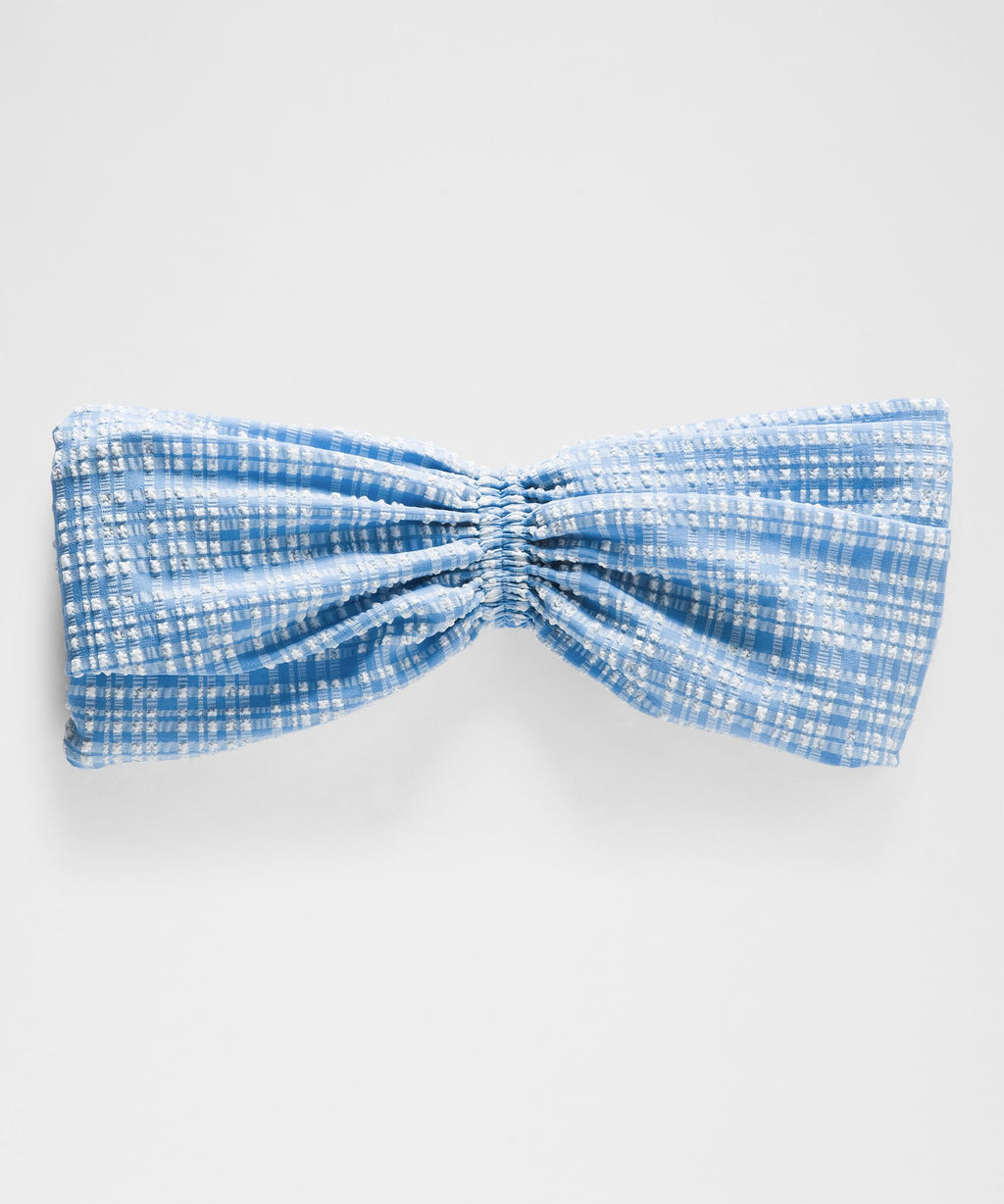 Women's Seersucker Check Gathered Headband