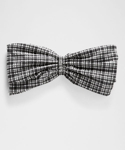 Women's Seersucker Check Gathered Headband