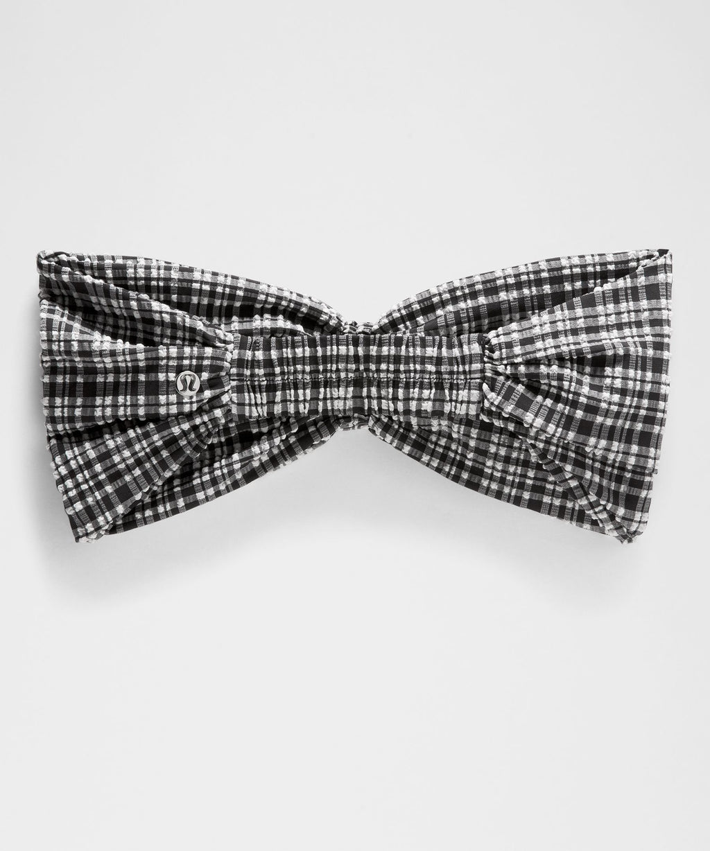 Women's Seersucker Check Gathered Headband