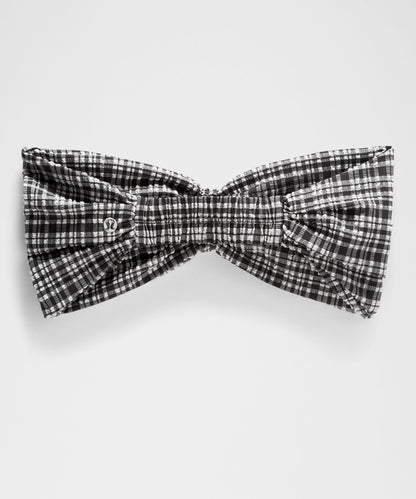 Women's Seersucker Check Gathered Headband